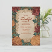 Herfstbloei Thanksgiving Kaart (Staand voorkant)