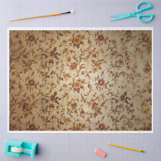 Herfstbloem achtergrond tissuepapier (Craft)