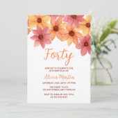 Herfstbloem Alle Leeftijd Oranje Bourgondische Ver Kaart (Staand voorkant)