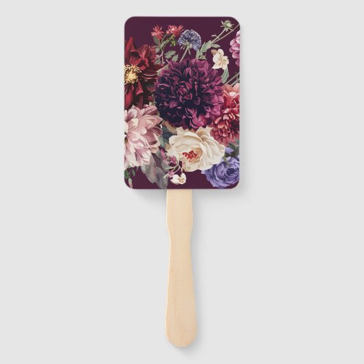 Herfstbloem Dahlia Bunch Herfst Programma Handwaaier (Achterkant)