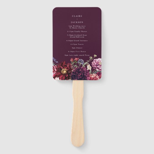 Herfstbloem Dahlia Bunch Herfst Programma Handwaaier (Voorkant)