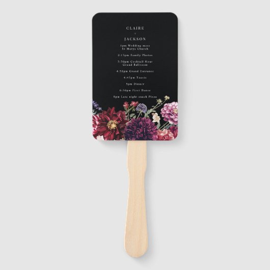 Herfstbloem Dahlia Bunch Herfst Programma Handwaaier (Voorkant)