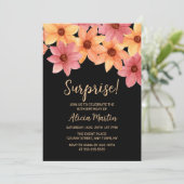 Herfstbloem Elke leeftijd Verrassing Zwart Verjaar Kaart (Staand voorkant)