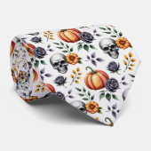 Herfstbloem Halloween Stropdas (Opgerold)