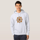 Herfstbloem mandala hoodie (Voorkant volledig)