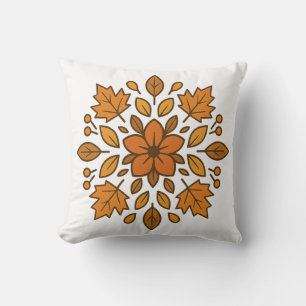 Herfstbloem mandala kussen