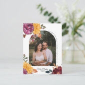 Herfstbloem met dank je waterverf bloesem briefkaart (Staand voorkant)