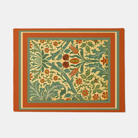 Herfstbloem, William Morris patroon, Deurmat (Voorkant)