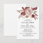 Herfstbloemen Aquarel in Landelijke Stijl Kaart (Voorkant / Achterkant)