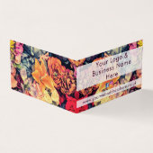  herfstbloemen, bijtende kleuren visitekaartje (Buitenkant)