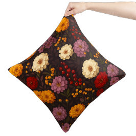 Herfstbloemen - Boho-boerderijstijl Kussen