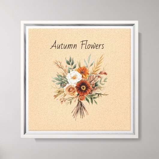 Herfstbloemen Canvas Afdruk (Voorkant)