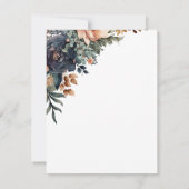 Herfstbloemen, champagneglas pensioen kaart (Achterkant)