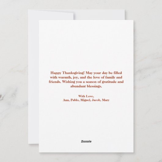 Herfstbloemen dankbare en gezegende Thanksgiving Feestdagenkaart (Achterkant)
