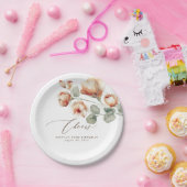 Herfstbloemen Elegant Romantisch Papieren Bordje (Feest)