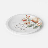 Herfstbloemen Elegant Romantisch Papieren Bordje (Gekanteld)