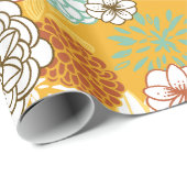 Herfstbloemen en bladeren die papier verpakken (Rol Hoek)