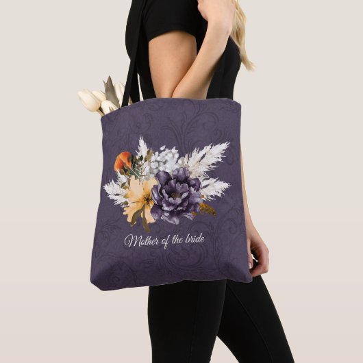 Herfstbloemen en Pampasgras Moeder van de Bruid Tote Bag (Dichtbij)