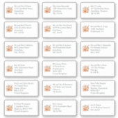 Herfstbloemen Enkele geadresseerde Naam Adres Sticker (Voorkant)