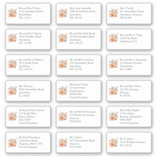 Herfstbloemen Enkele geadresseerde Naam Adres Sticker