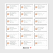 Herfstbloemen Enkele geadresseerde Naam Adres Sticker (Vel)