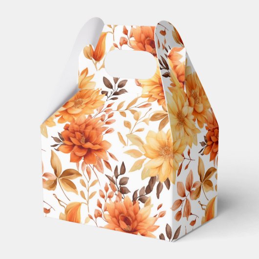 Herfstbloemen Favor Gift Box Bedankdoosjes (Voorkant Zijde)