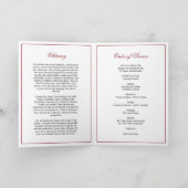 Herfstbloemen Foto Herdenkings- Funeral Programma' Kaart (Binnen)