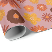 Herfstbloemen Gezellige Herfst Verjaardagsfeest Na Cadeaupapier (Rol Hoek)