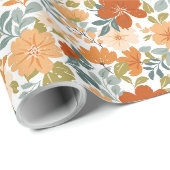Herfstbloemen - Herfst Bloemenweide Cadeaupapier (Rol Hoek)