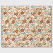Herfstbloemen - Herfst Bloemenweide Cadeaupapier (Vlak)