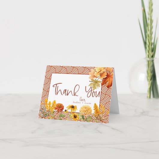 Herfstbloemen | Herfst dank u Bedankkaart (Voorkant)