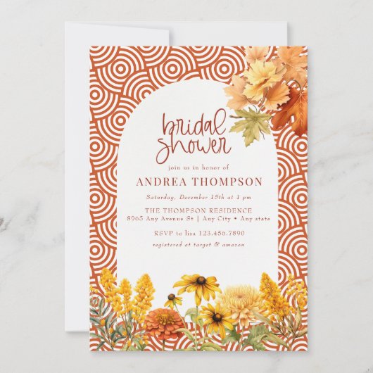 Herfstbloemen | Herfst Vrijgezellenfeest Kaart (Voorkant)