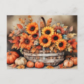 Herfstbloemen, herfstkleuren, briefkaart (Voorkant)