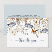 Herfstbloemen, Hydrangea, Vlindertuin Bedankkaart (Voorkant / Achterkant)