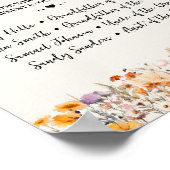 Herfstbloemen in liefdevolle herinnering poster (Hoek)