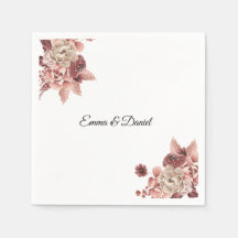 Herfstbloemen in waterverf in landelijke stijl