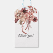 Herfstbloemen in waterverfstijl cadeaulabel (Voorkant)