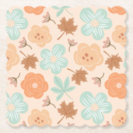 Herfstbloemen Kartonnen Onderzetters