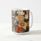 Herfstbloemen, kruiden en champignons illustratie. koffiemok (Voorkant rechts)