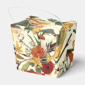 Herfstbloemen, kruiden en paddenstoelen naadloos. bedankdoosjes (Achterkant)