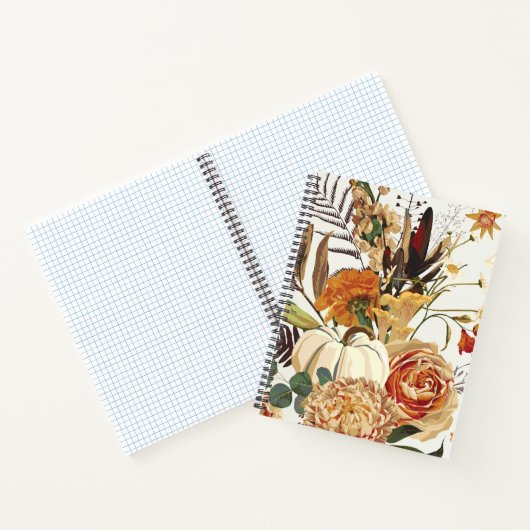 Herfstbloemen, kruiden en paddenstoelen. notitieboek (Binnen)