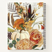 Herfstbloemen, kruiden en paddenstoelen. notitieboek (Achterkant)