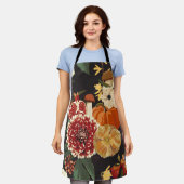 Herfstbloemen, kruiden en paddenstoelen. schort (Gedragen)