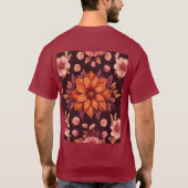 Herfstbloemen Maroon T-shirt (Achterkant)