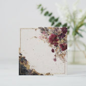 Herfstbloemen met gouden accenten kaart (Staand voorkant)
