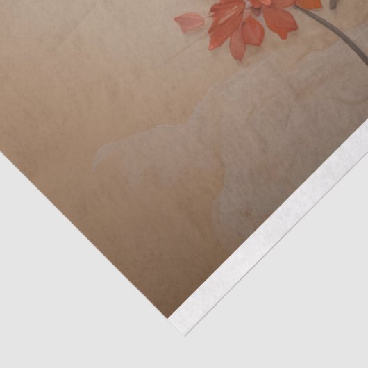 Herfstbloemen, Mixed Media Bloemen Tissuepapier (Detail)