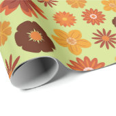 Herfstbloemen Naadloze Herfst Verjaardagsfeestgesc Cadeaupapier (Rol Hoek)