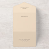 Herfstbloemen op Beige All In One Uitnodiging (Buitenkant)