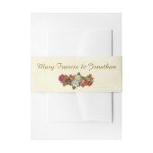 herfstbloemen op het Ivory Wedding Uitnodigingen Wikkel (Voorkant Voorbeeld)