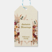 Herfstbloemen personaliseren cadeaulabel (Voorkant)